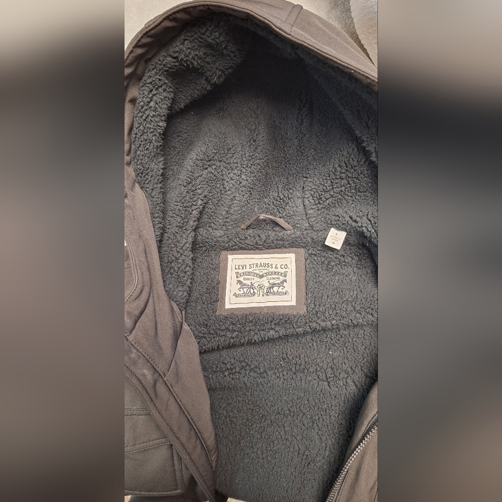 Men's Levi's Sherpa Lined Coat Large - Picture 9 of 14